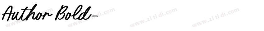 Author Bold字体转换 Author Bold字体转换